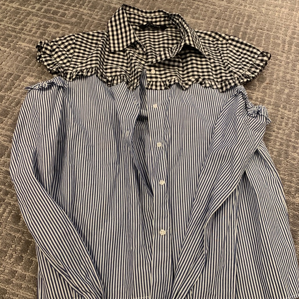 “Walter Baker” Open Shoulder Button Up Blouse. - image 1